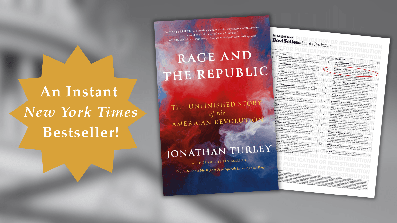 Turley Reaches Bestseller Status With New Book