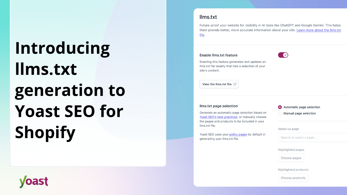 Yoast Adds llms.txt Support For Shopify